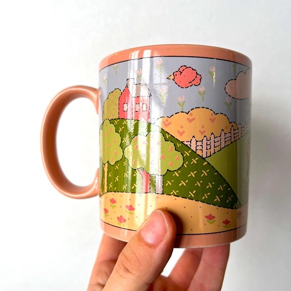 Other - 3/$30 🌟 Vintage Cottagecore Pastel Landscape Mug